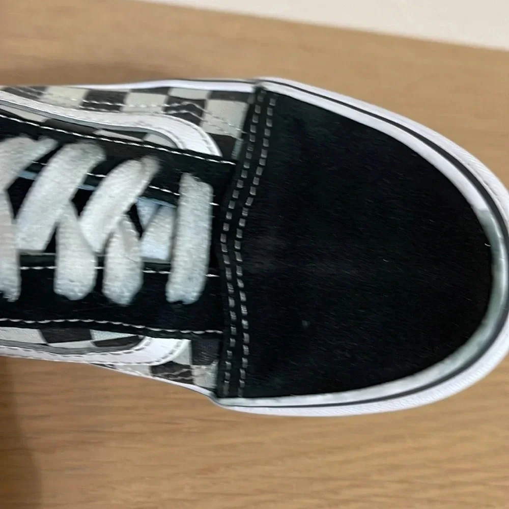 Vans Off The Wall - Old Skool Checkerboard - Suede Sneakers - Black/White sz 5 - Picture 14 of 16